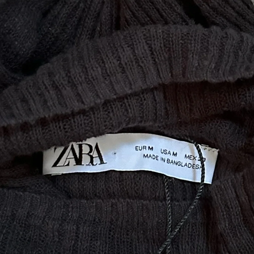 NWT Zara Black Sheer Turtleneck Sweater - Medium - Picture 8 of 9